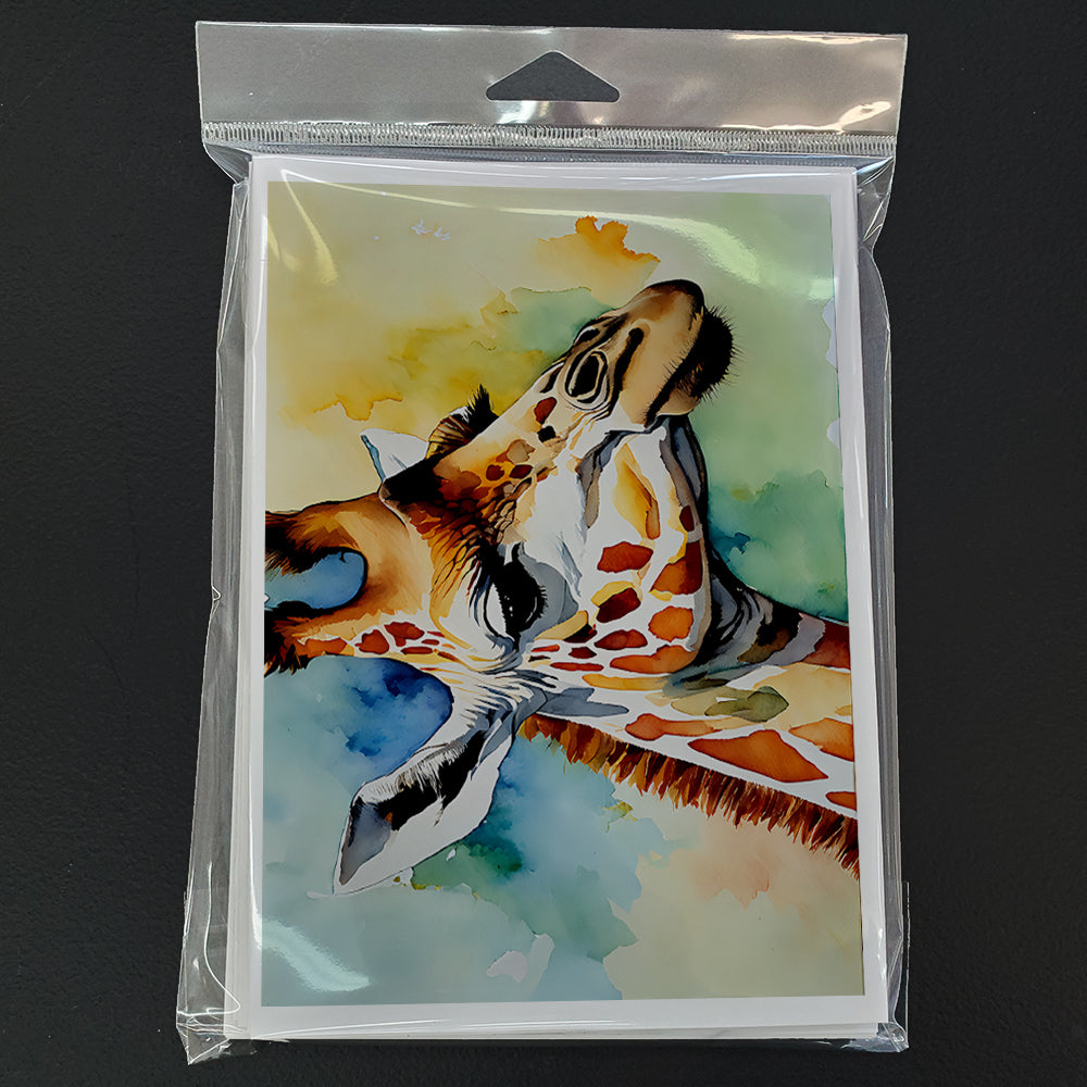 Giraffe Greeting Cards Pack of 8 Blank Cards with Envelopes Whimsical A7 Size 5x7
