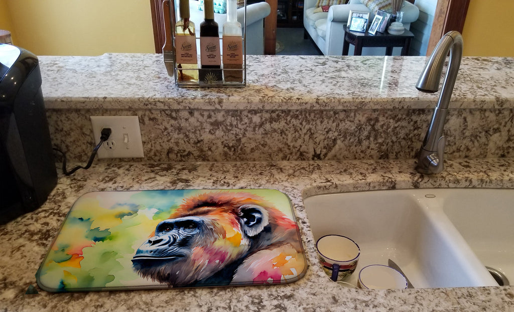 Gorilla Dish Drying Mat Absorbent Dish Drying Mat Pad for Kitchen Counter Dish Drainer Mat for Countertop, 14 x 21", Multicolor