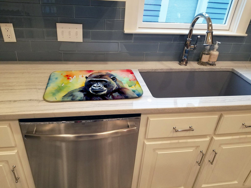 Gorilla Dish Drying Mat Absorbent Dish Drying Mat Pad for Kitchen Counter Dish Drainer Mat for Countertop, 14 x 21", Multicolor