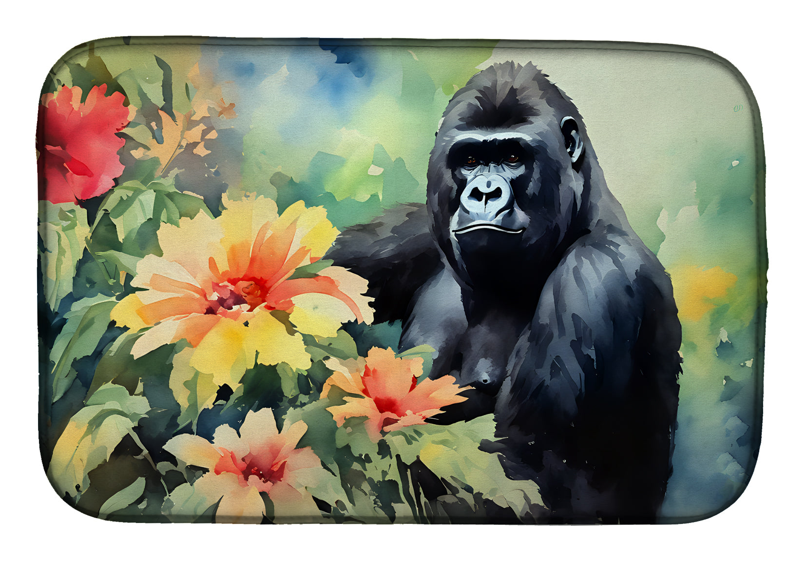 Gorilla Dish Drying Mat Absorbent Dish Drying Mat Pad for Kitchen Counter Dish Drainer Mat for Countertop, 14 x 21", Multicolor
