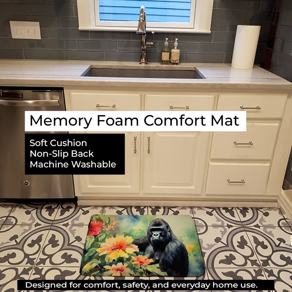 Gorilla Memory Foam Kitchen Mat Machine Washable Anti-Fatigue Cushion Comfort Bath or Kitchen Rug