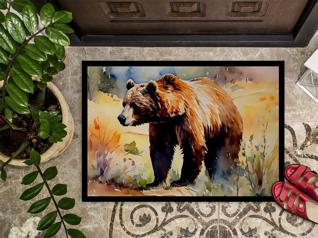 Grizzly Bear Doormat Indoor Outdoor 18H X 27W Front Door Mat Rugs for Entryway, Non Slip Washable