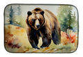 Grizzly Bear Dish Drying Mat Absorbent Dish Drying Mat Pad for Kitchen Counter Dish Drainer Mat for Countertop, 14 x 21", Multicolor