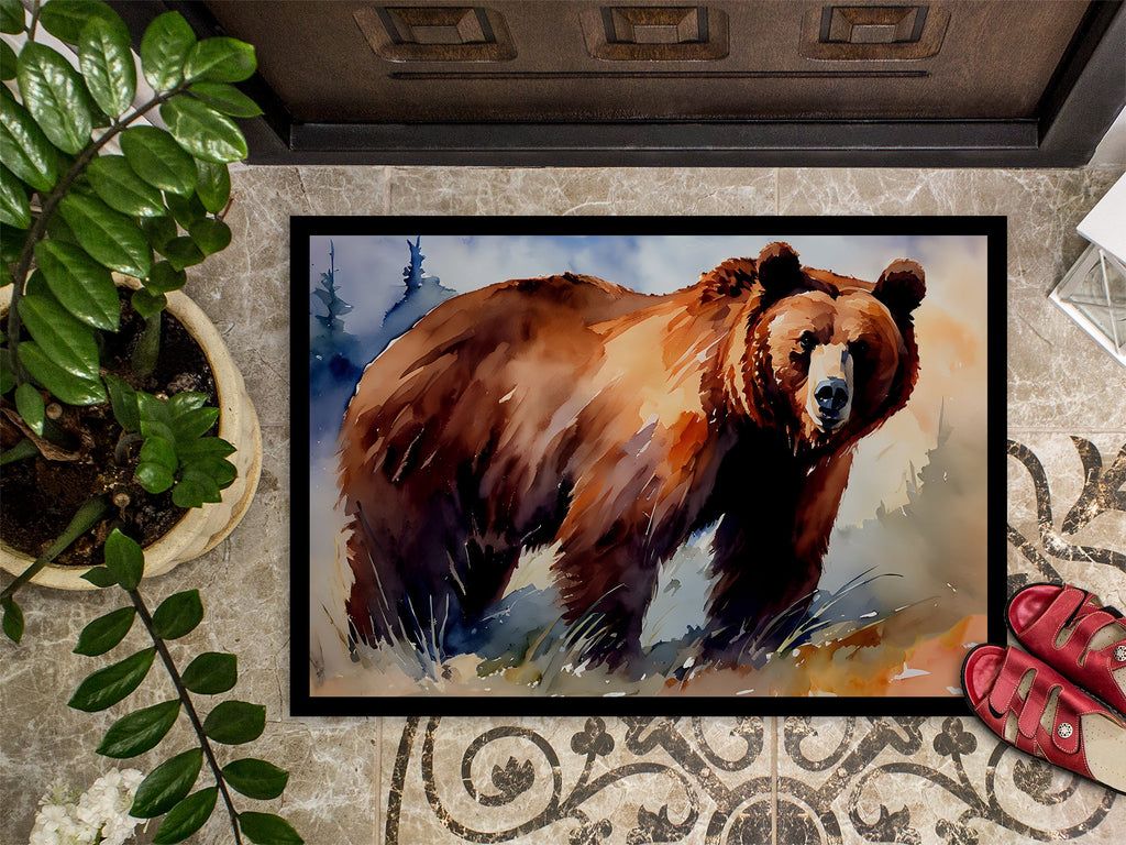 Grizzly Bear Doormat Indoor Outdoor 18H X 27W Front Door Mat Rugs for Entryway, Non Slip Washable
