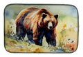 Grizzly Bear Dish Drying Mat Absorbent Dish Drying Mat Pad for Kitchen Counter Dish Drainer Mat for Countertop, 14 x 21", Multicolor