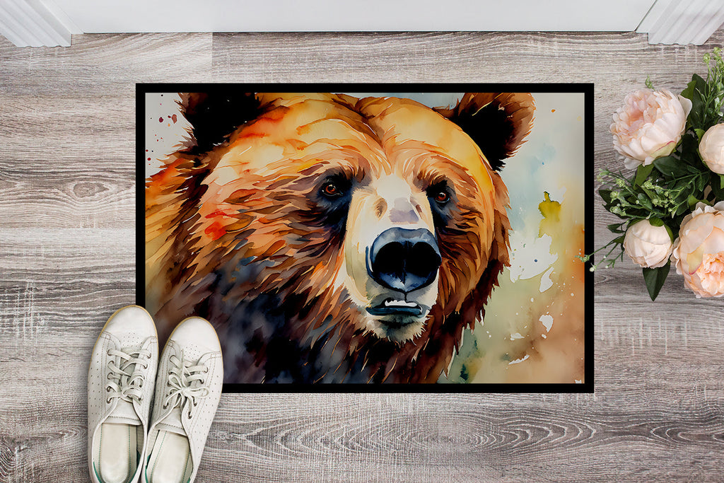 Grizzly Bear Doormat Indoor Outdoor 18H X 27W Front Door Mat Rugs for Entryway, Non Slip Washable