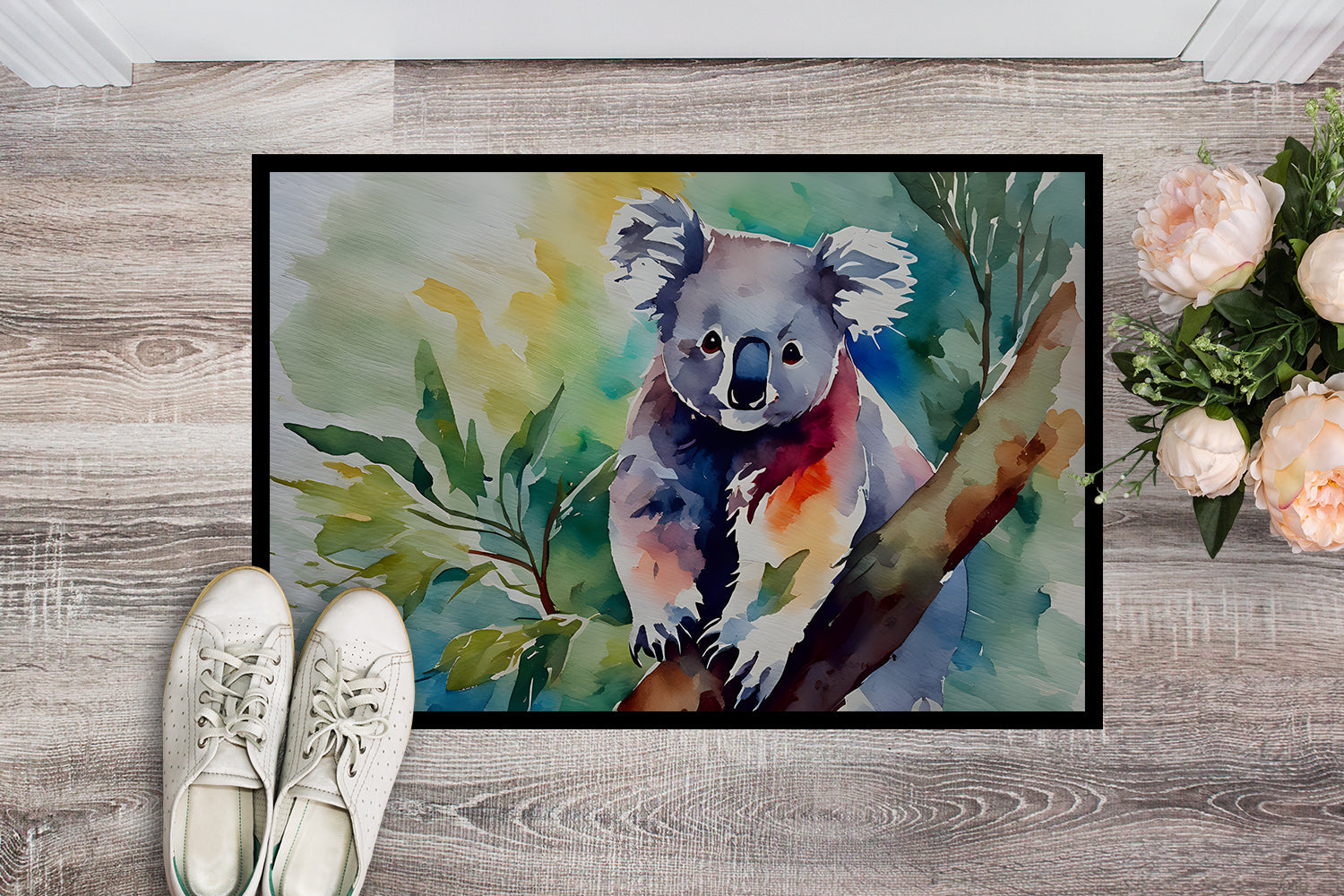 Koala Doormat Indoor Outdoor 24H X 36W Front Door Mat Rugs for Entryway, Non Slip Washable Low Pile,