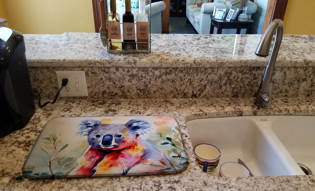 Koala Dish Drying Mat Absorbent Dish Drying Mat Pad for Kitchen Counter Dish Drainer Mat for Countertop, 14 x 21", Multicolor