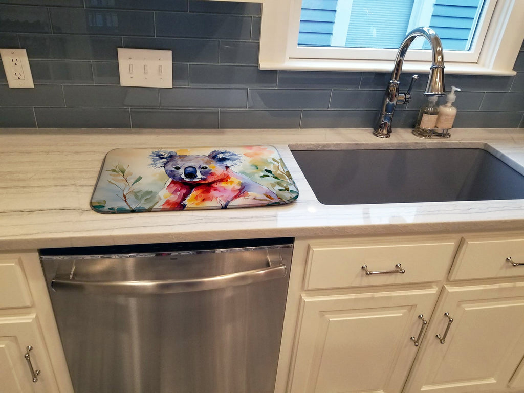 Koala Dish Drying Mat Absorbent Dish Drying Mat Pad for Kitchen Counter Dish Drainer Mat for Countertop, 14 x 21", Multicolor