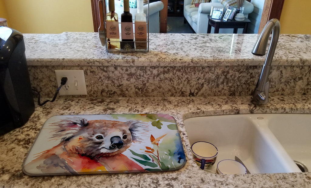 Koala Dish Drying Mat Absorbent Dish Drying Mat Pad for Kitchen Counter Dish Drainer Mat for Countertop, 14 x 21", Multicolor