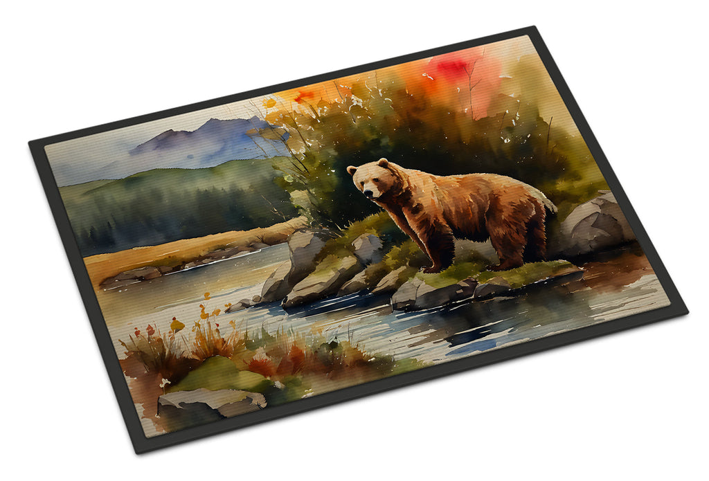 Kodiak Bear Doormat Indoor Outdoor 24H X 36W Front Door Mat Rugs for Entryway, Non Slip Washable Low Pile,