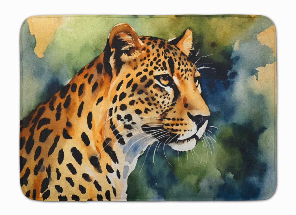Leopard Memory Foam Kitchen Mat Machine Washable Anti-Fatigue Cushion Comfort Bath or Kitchen Rug