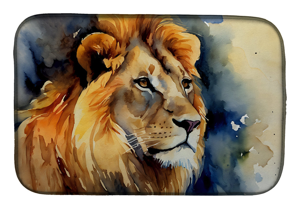 Lion Dish Drying Mat Absorbent Dish Drying Mat Pad for Kitchen Counter Dish Drainer Mat for Countertop, 14 x 21", Multicolor