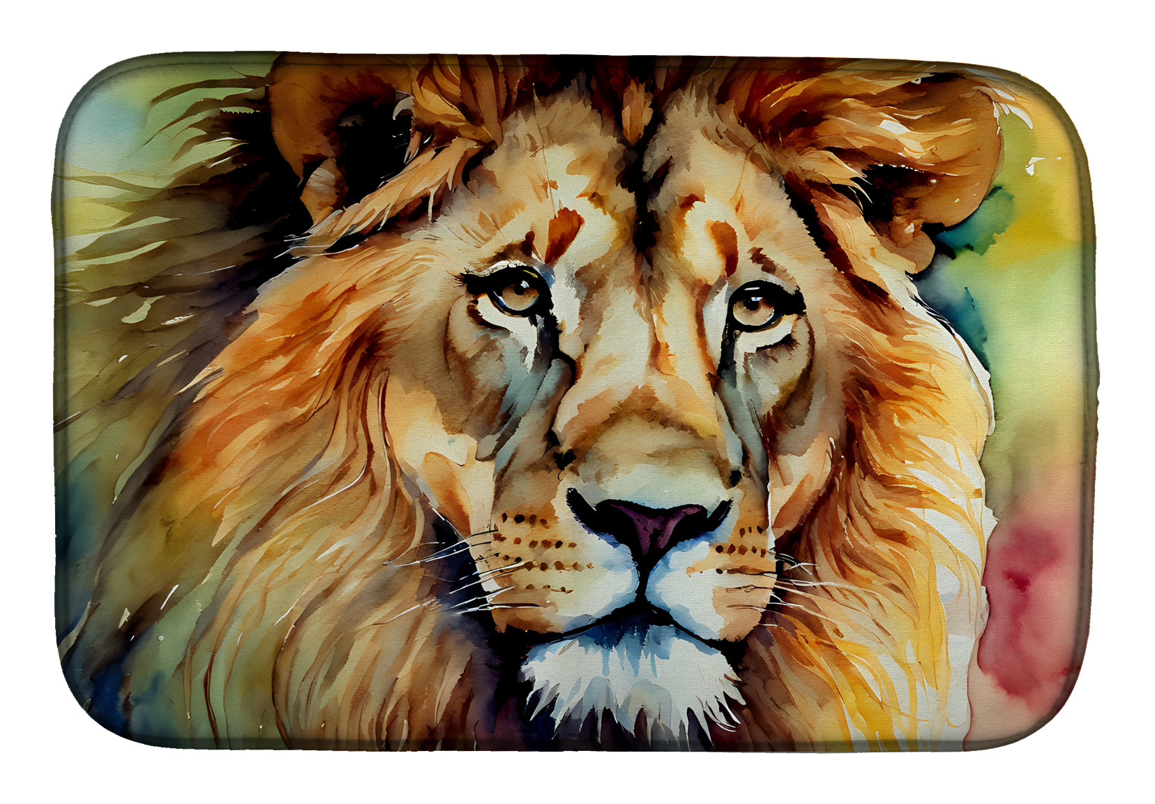 Lion Dish Drying Mat Absorbent Dish Drying Mat Pad for Kitchen Counter Dish Drainer Mat for Countertop, 14 x 21", Multicolor