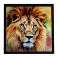 Lion Framed Metal Print Bathroom, Kitchen, Office, Home Decor Wall Art Ready to Hang, Square, 8X8
