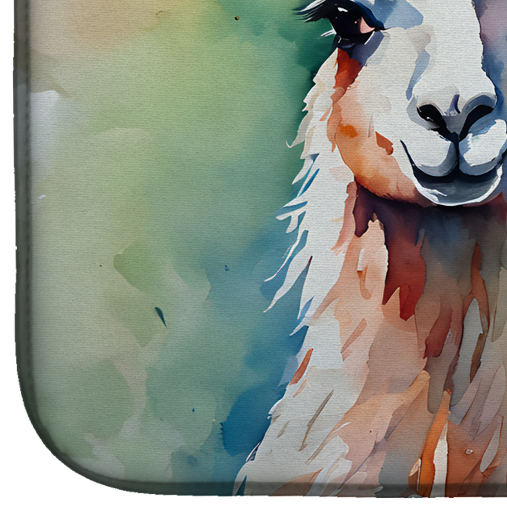 Llama Dish Drying Mat Absorbent Dish Drying Mat Pad for Kitchen Counter Dish Drainer Mat for Countertop, 14 x 21", Multicolor