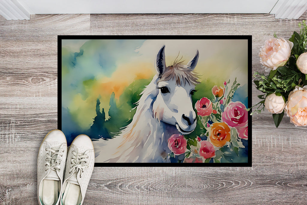 Llama Doormat Indoor Outdoor 18H X 27W Front Door Mat Rugs for Entryway, Non Slip Washable