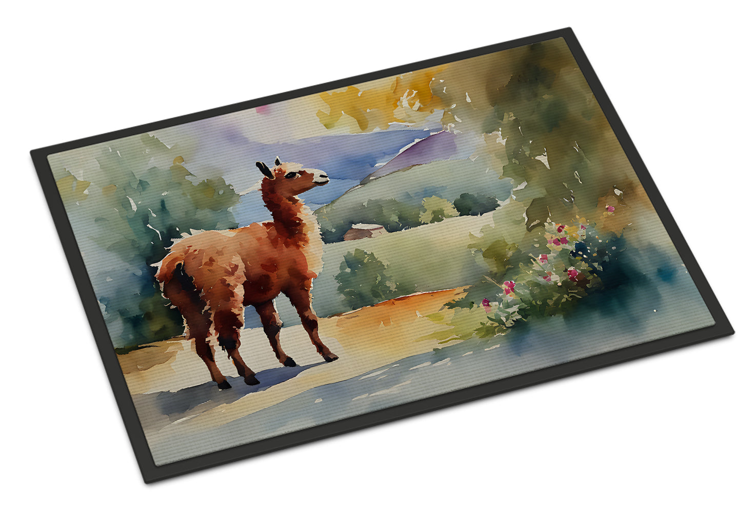 Llama Doormat Indoor Outdoor 24H X 36W Front Door Mat Rugs for Entryway, Non Slip Washable Low Pile,