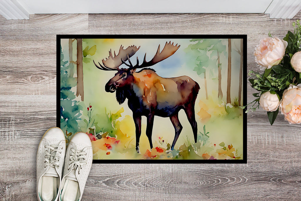 Moose Doormat Indoor Outdoor 24H X 36W Front Door Mat Rugs for Entryway, Non Slip Washable Low Pile,