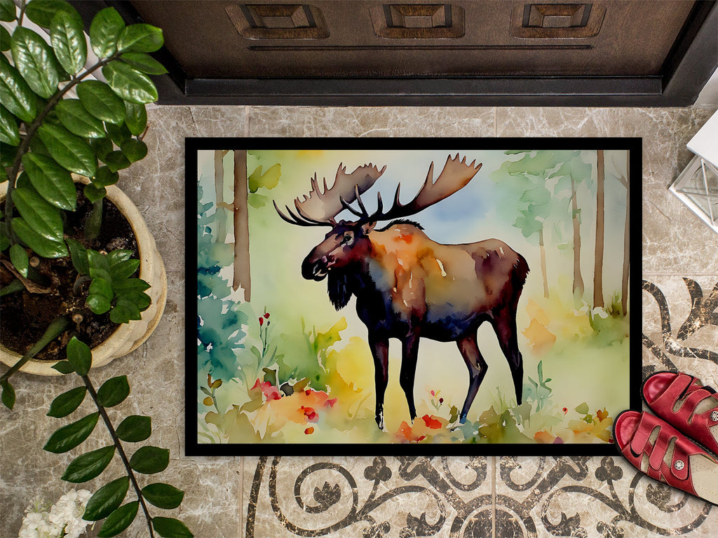 Moose Doormat Indoor Outdoor 18H X 27W Front Door Mat Rugs for Entryway, Non Slip Washable