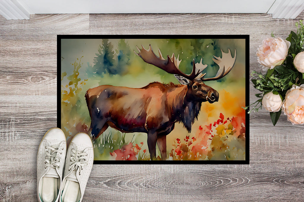 Moose Doormat Indoor Outdoor 18H X 27W Front Door Mat Rugs for Entryway, Non Slip Washable