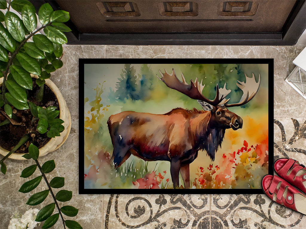 Moose Doormat Indoor Outdoor 18H X 27W Front Door Mat Rugs for Entryway, Non Slip Washable