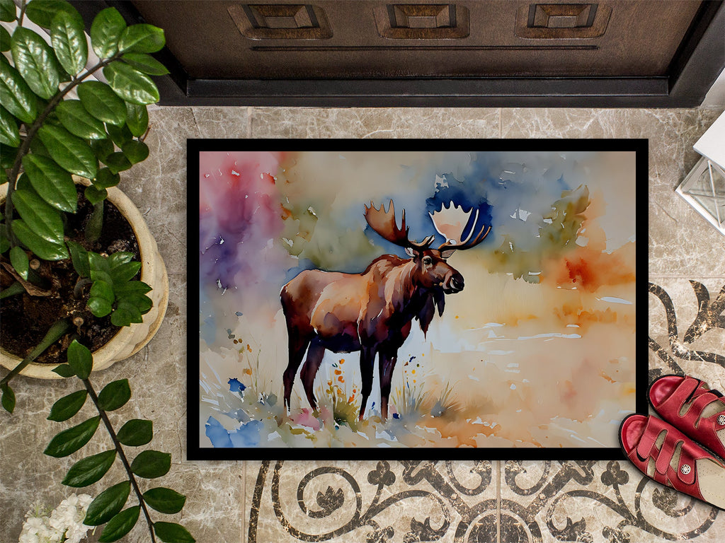 Moose Doormat Indoor Outdoor 18H X 27W Front Door Mat Rugs for Entryway, Non Slip Washable