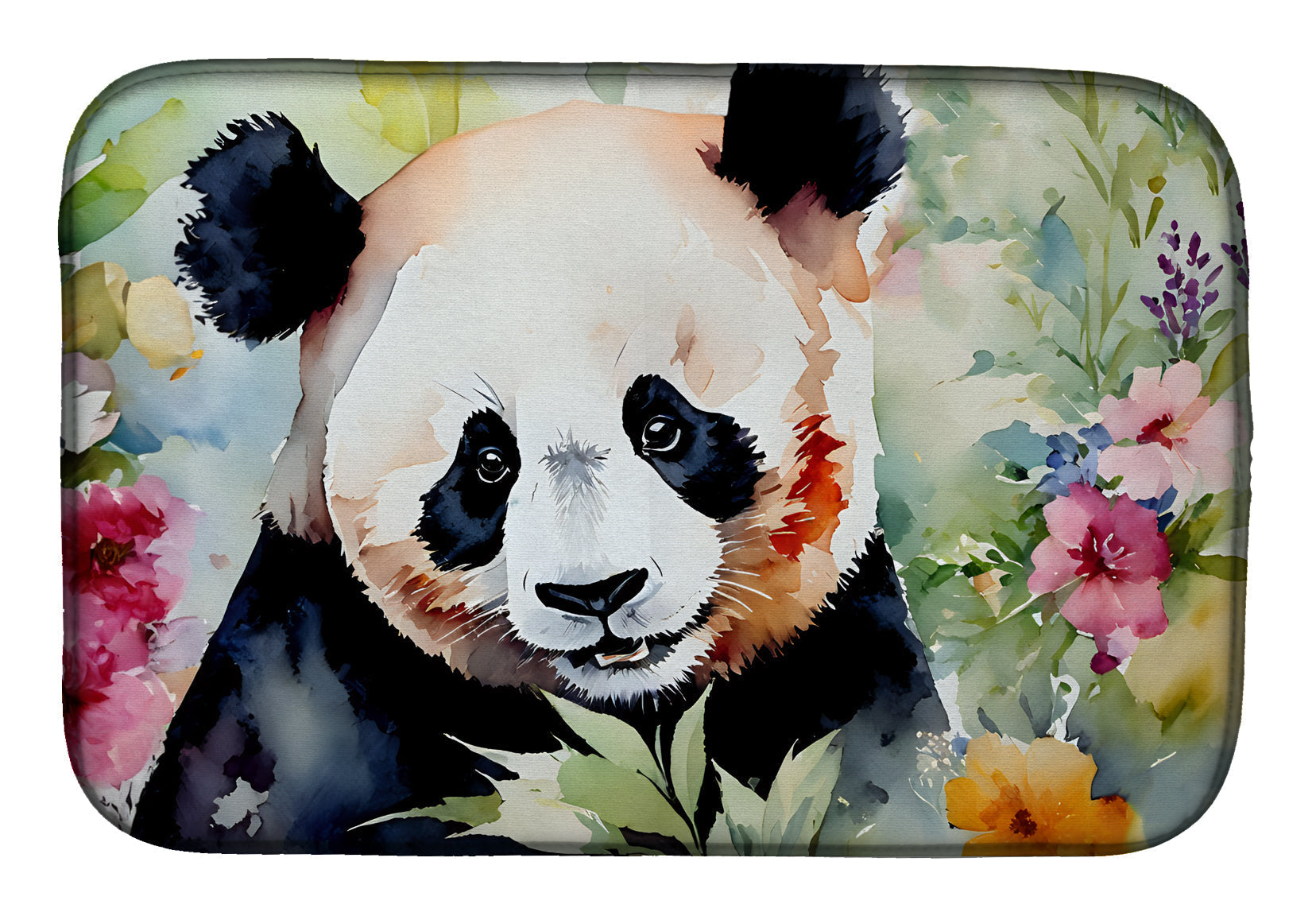 Panda Dish Drying Mat Absorbent Dish Drying Mat Pad for Kitchen Counter Dish Drainer Mat for Countertop, 14 x 21", Multicolor
