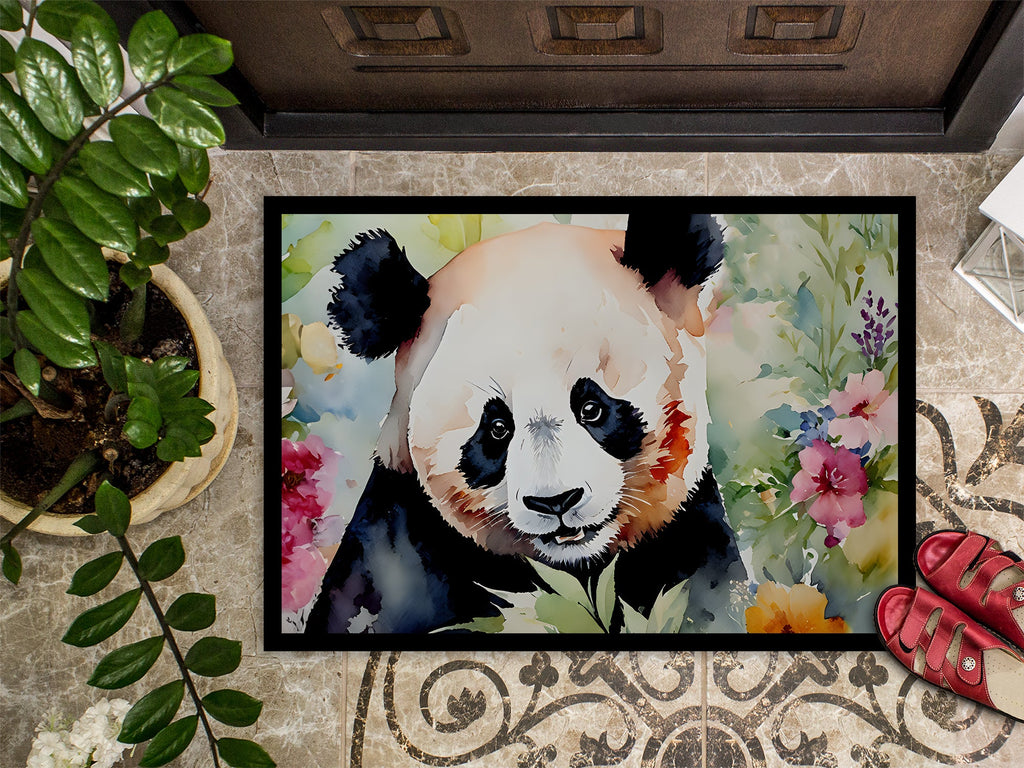 Panda Doormat Indoor Outdoor 24H X 36W Front Door Mat Rugs for Entryway, Non Slip Washable Low Pile,