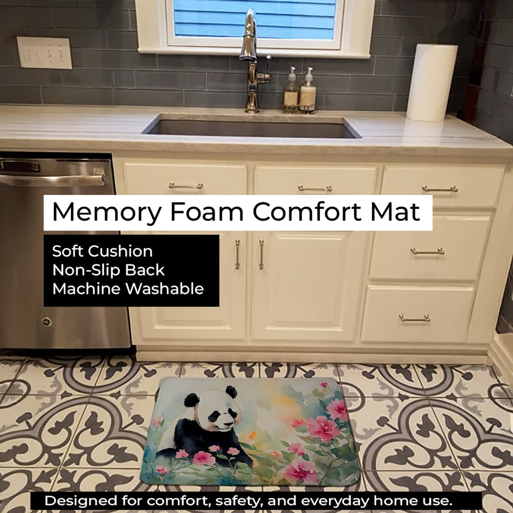 Panda Memory Foam Kitchen Mat Machine Washable Anti-Fatigue Cushion Comfort Bath or Kitchen Rug