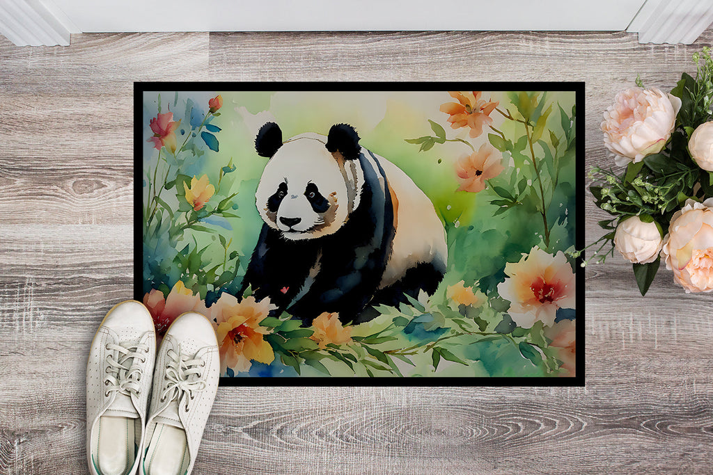 Panda Doormat Indoor Outdoor 24H X 36W Front Door Mat Rugs for Entryway, Non Slip Washable Low Pile,