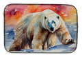 Polar Bear Dish Drying Mat Absorbent Dish Drying Mat Pad for Kitchen Counter Dish Drainer Mat for Countertop, 14 x 21", Multicolor