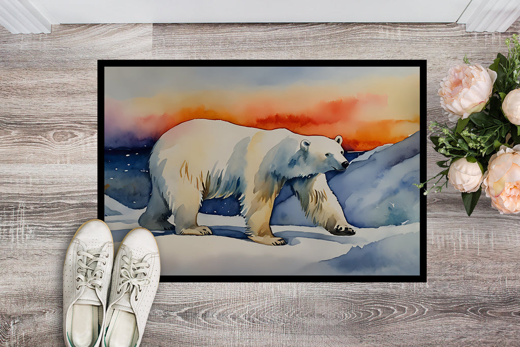 Polar Bear Doormat Indoor Outdoor 24H X 36W Front Door Mat Rugs for Entryway, Non Slip Washable Low Pile,