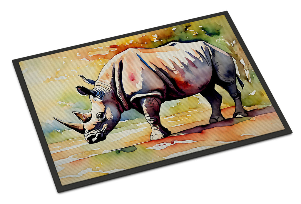 Rhinoceros Doormat Indoor Outdoor 24H X 36W Front Door Mat Rugs for Entryway, Non Slip Washable Low Pile,