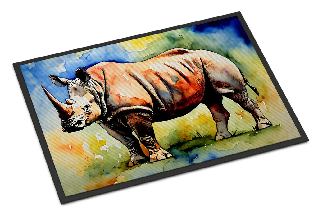 Rhinoceros Doormat Indoor Outdoor 24H X 36W Front Door Mat Rugs for Entryway, Non Slip Washable Low Pile,