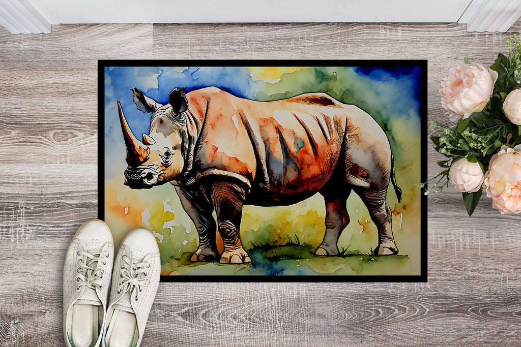 Rhinoceros Doormat Indoor Outdoor 24H X 36W Front Door Mat Rugs for Entryway, Non Slip Washable Low Pile,