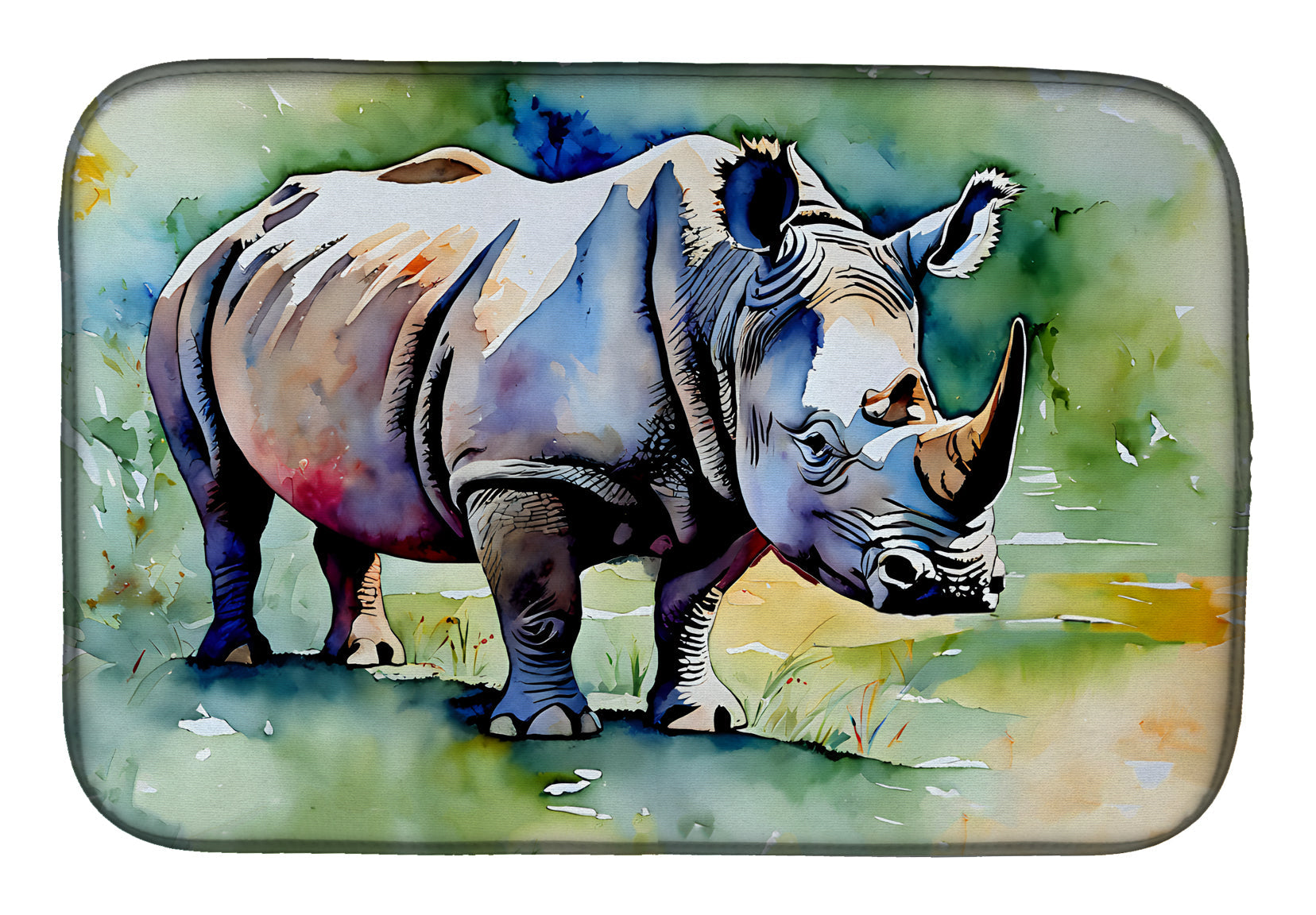 Rhinoceros Dish Drying Mat Absorbent Dish Drying Mat Pad for Kitchen Counter Dish Drainer Mat for Countertop, 14 x 21", Multicolor