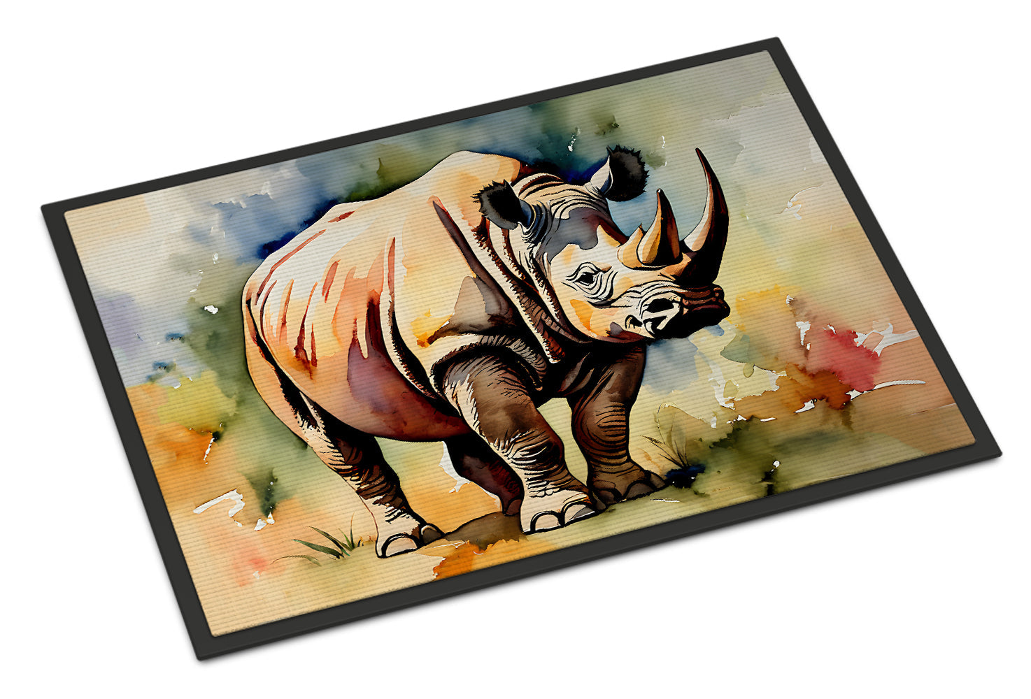 Rhinoceros Doormat Indoor Outdoor 24H X 36W Front Door Mat Rugs for Entryway, Non Slip Washable Low Pile,