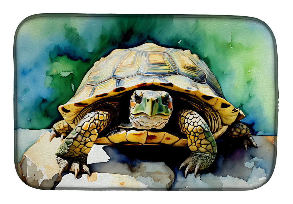 Turtles Tortoises Dish Drying Mat Absorbent Dish Drying Mat Pad for Kitchen Counter Dish Drainer Mat for Countertop, 14 x 21", Multicolor