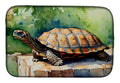 Turtles Tortoises Dish Drying Mat Absorbent Dish Drying Mat Pad for Kitchen Counter Dish Drainer Mat for Countertop, 14 x 21", Multicolor