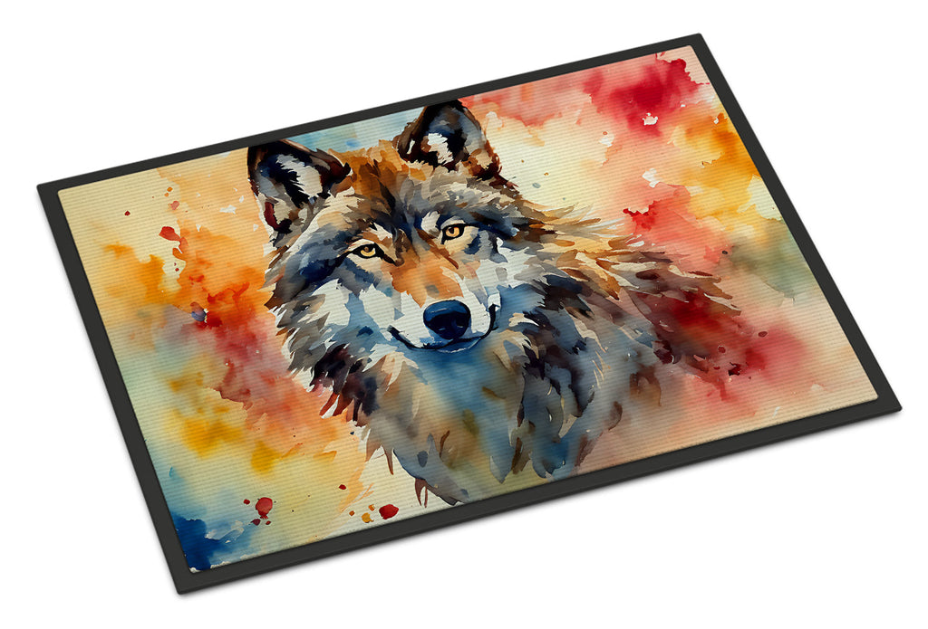 Wolves Wolf  Doormat Indoor Outdoor 18H X 27W Front Door Mat Rugs for Entryway, Non Slip Washable