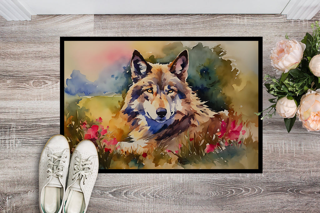 Wolves Wolf  Doormat Indoor Outdoor 18H X 27W Front Door Mat Rugs for Entryway, Non Slip Washable