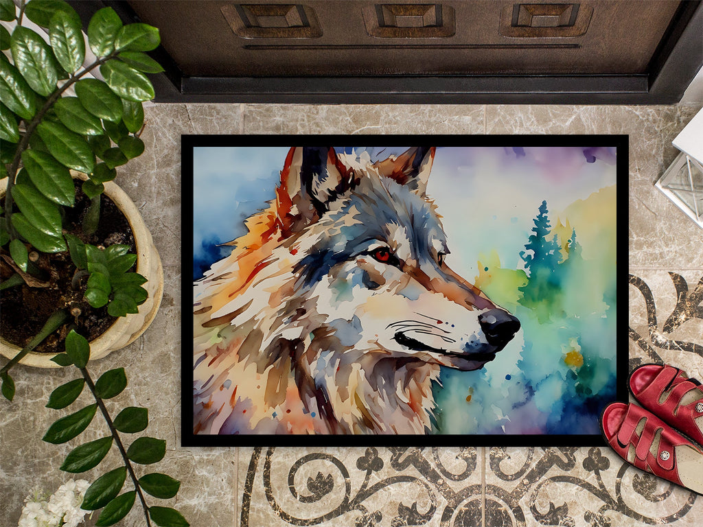 Wolves Wolf  Doormat Indoor Outdoor 18H X 27W Front Door Mat Rugs for Entryway, Non Slip Washable