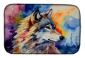 Wolves Wolf  Dish Drying Mat Absorbent Dish Drying Mat Pad for Kitchen Counter Dish Drainer Mat for Countertop, 14 x 21", Multicolor