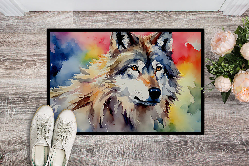 Wolves Wolf  Doormat Indoor Outdoor 18H X 27W Front Door Mat Rugs for Entryway, Non Slip Washable
