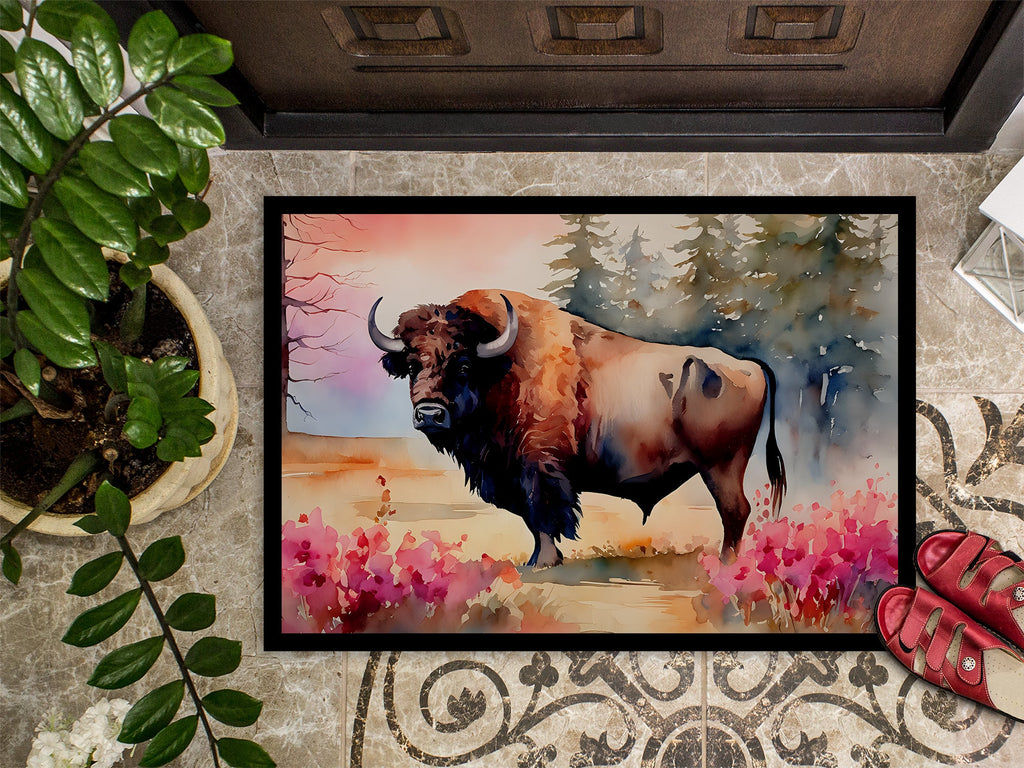 Wood Bison Doormat Indoor Outdoor 18H X 27W Front Door Mat Rugs for Entryway, Non Slip Washable