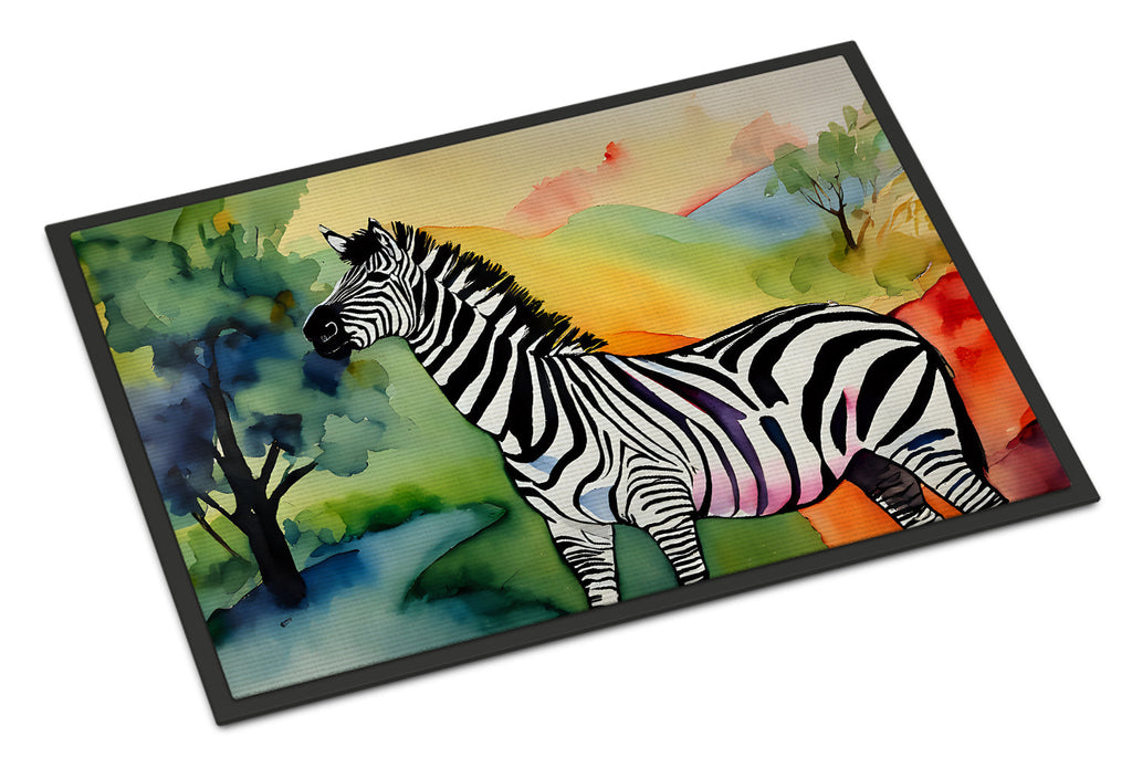 Zebra Doormat Indoor Outdoor 18H X 27W Front Door Mat Rugs for Entryway, Non Slip Washable