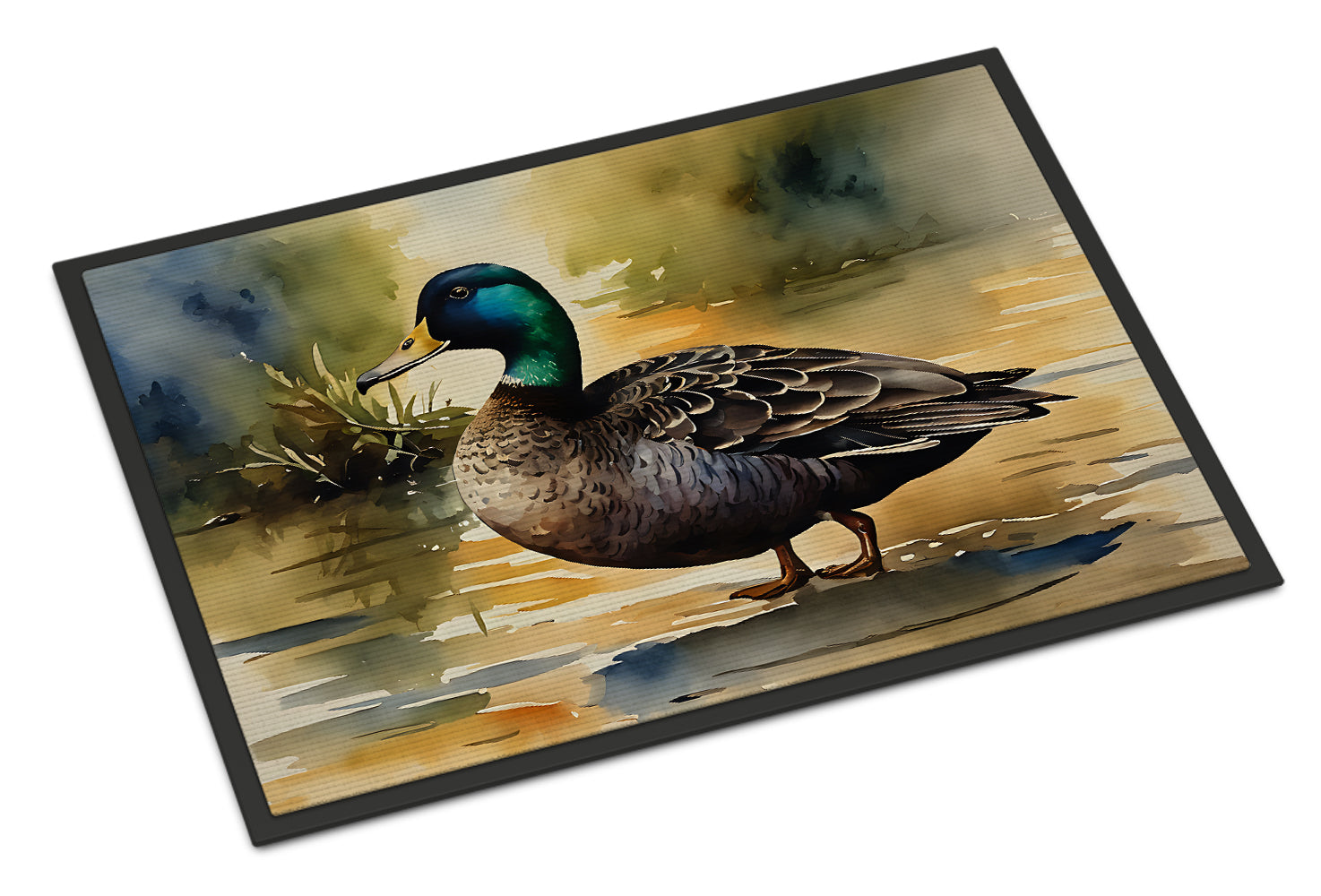 Mallard Duck Shoreline Doormat Indoor Outdoor 18H X 27W Front Door Mat Rugs for Entryway, Non Slip Washable