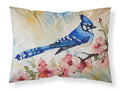 Blue Jay Spring Garden Scene Standard Pillowcase Lightweight Super Soft Easy Care Decorative Artwork Pillowcase, Standard