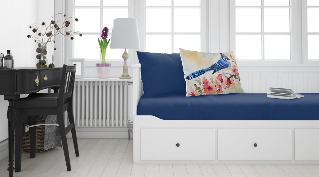 Blue Jay Spring Garden Scene Standard Pillowcase Lightweight Super Soft Easy Care Decorative Artwork Pillowcase, Standard